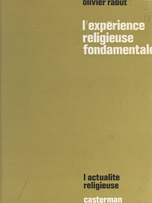 cover image of L'expérience religieuse fondamentale